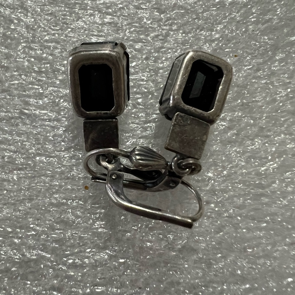 String Silver Tested With Black Stone Beautiful E… - image 4